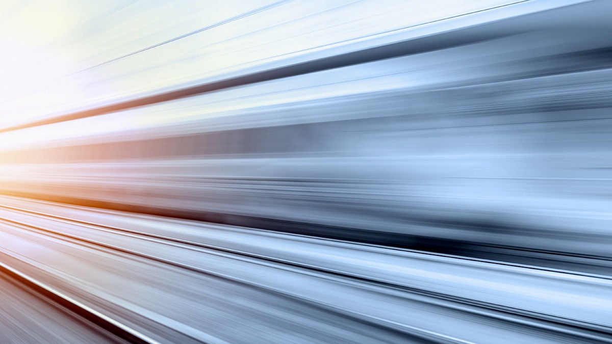 abstract high speed train