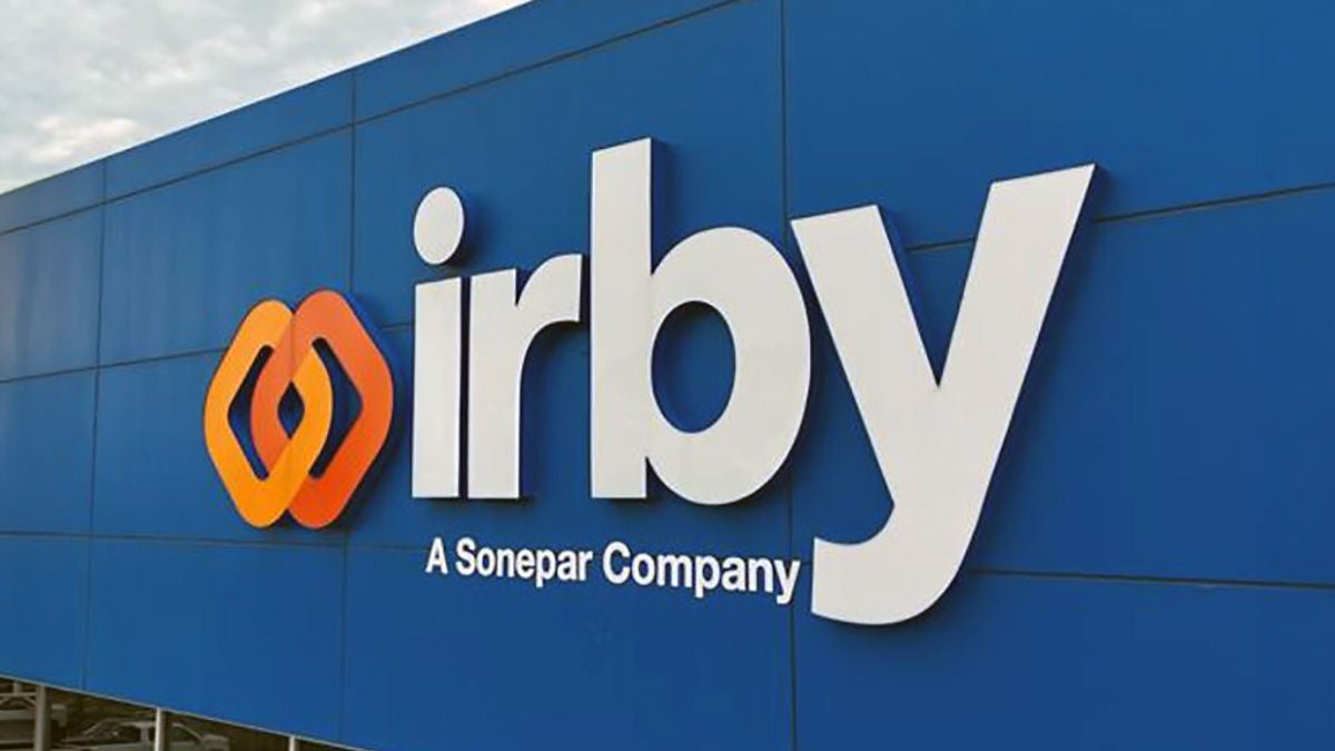 irby logo on an exterior sign on building