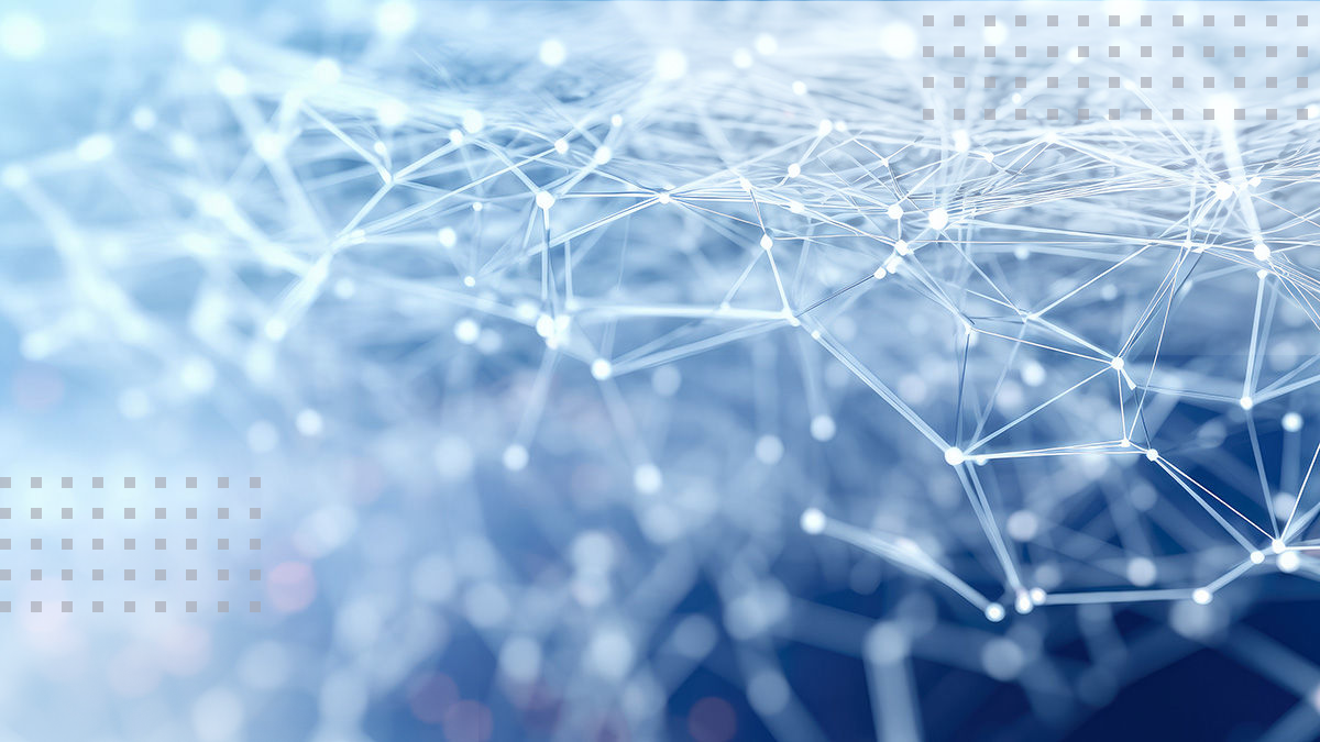 An abstract web of networking icons connecting