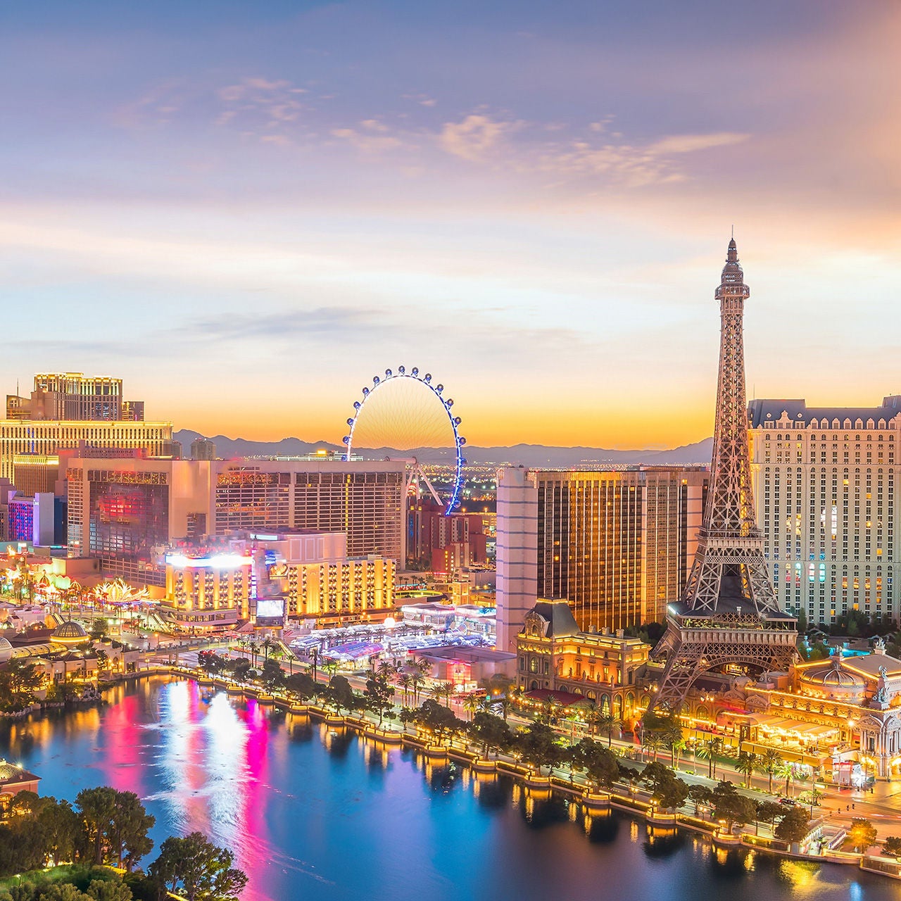 Skyline view of Las Vegas strip