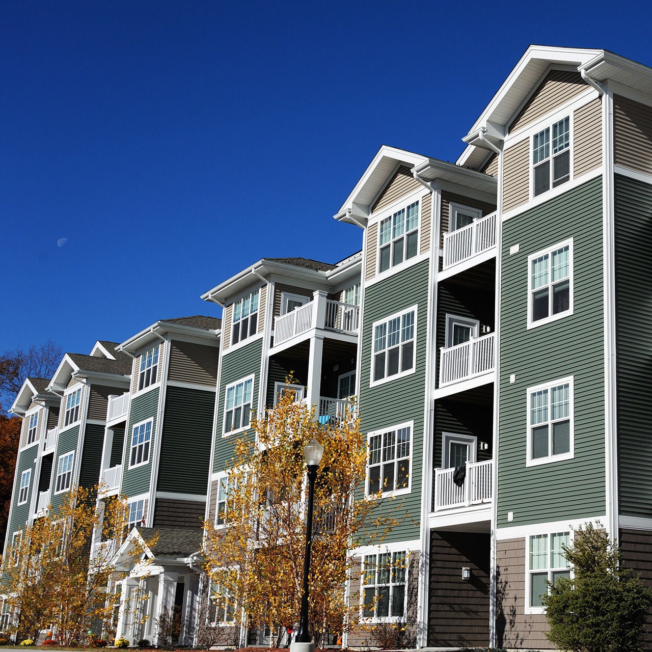 Exterior of apartment building