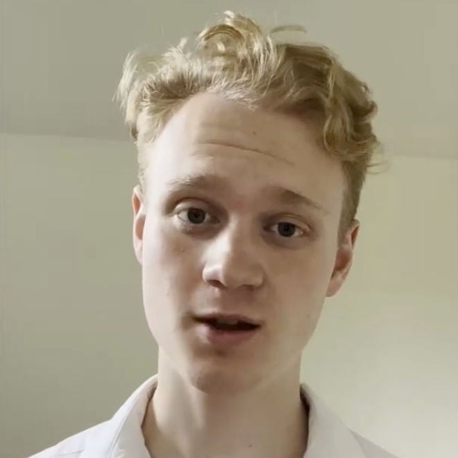 Joshua Sutherland intern talking to camera