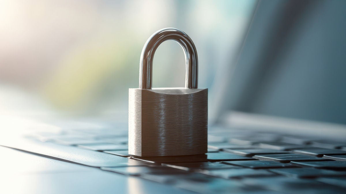 Padlock representing security 