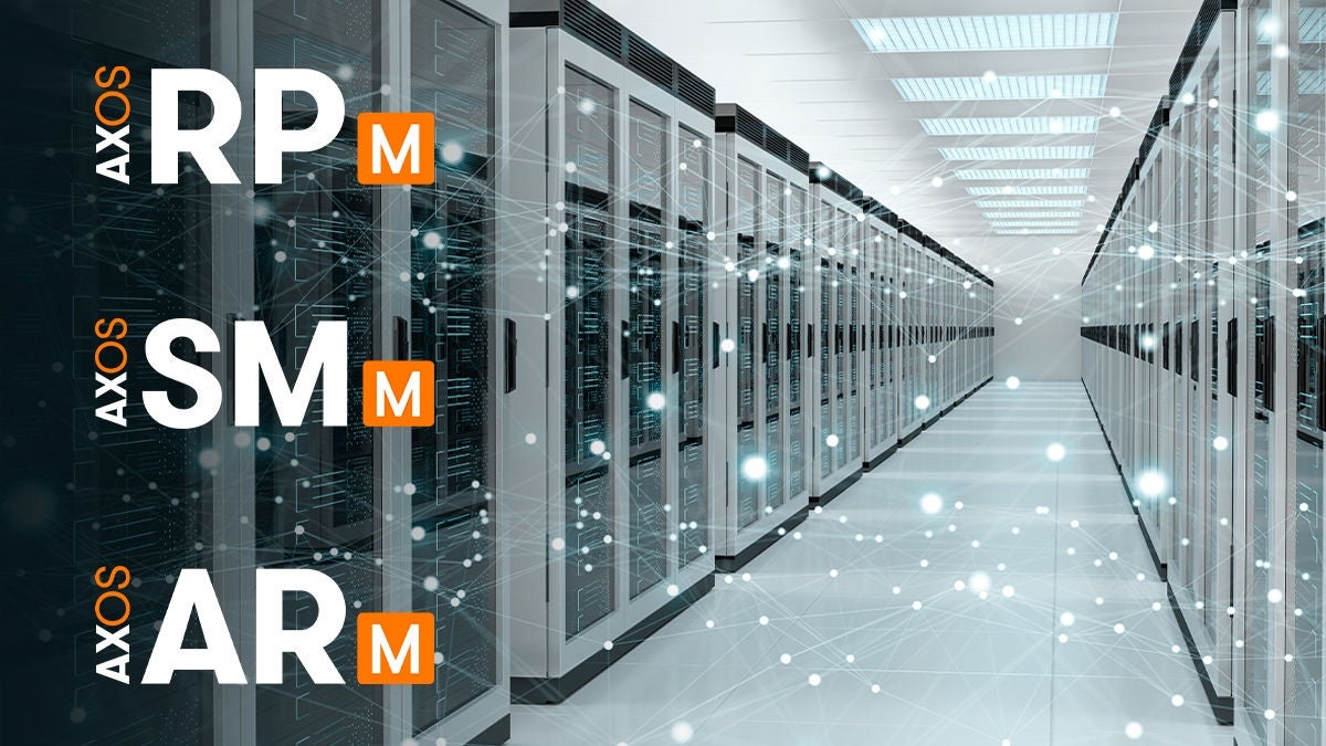 Data Center and AXOS RPm, SMm, ARm logos