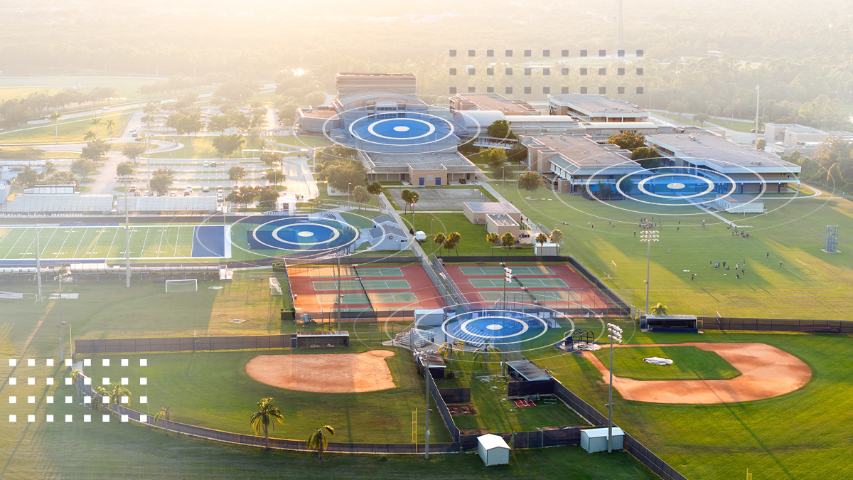 aerial view of recreational outdoor spaces connected by smarttown aerial view of recreational outdoor spaces connected by smarttown