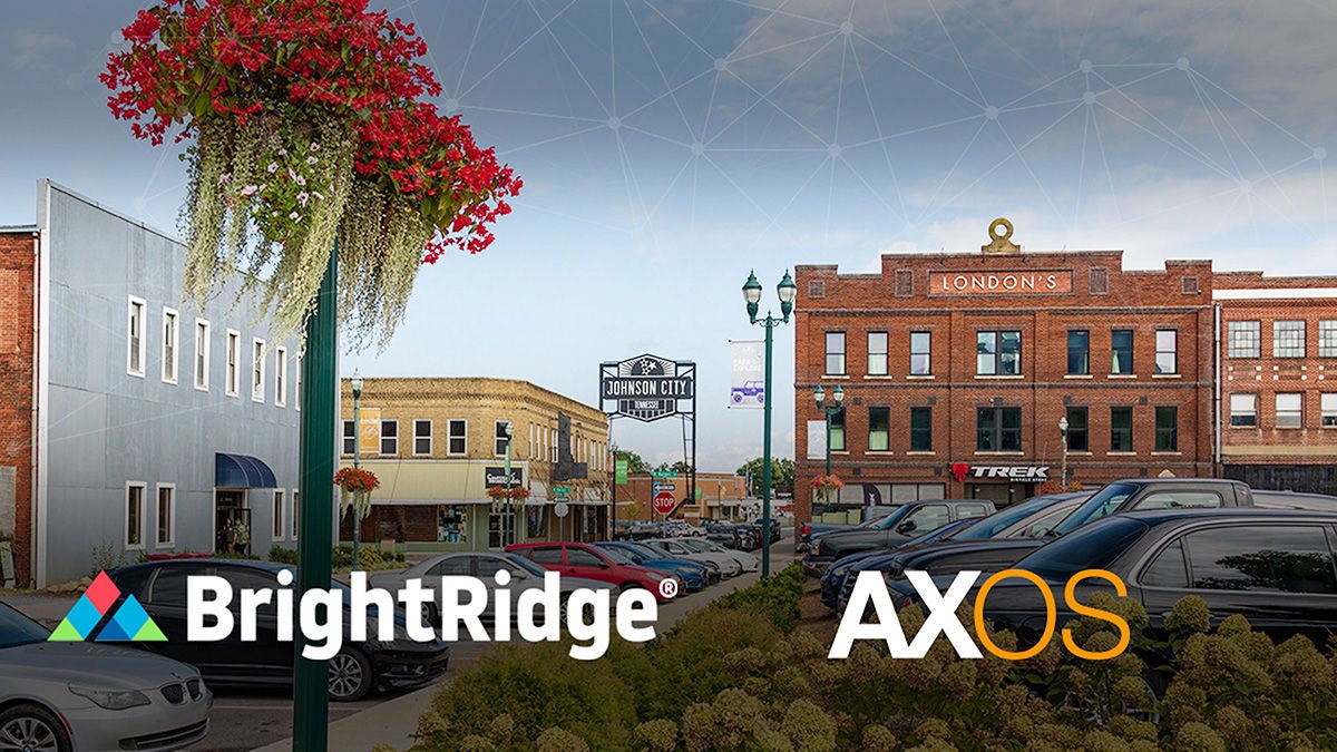 town and BrightRidge and AXOS logos