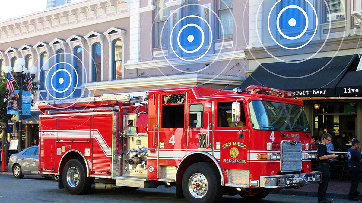 fire truck and Wi-Fi symbols