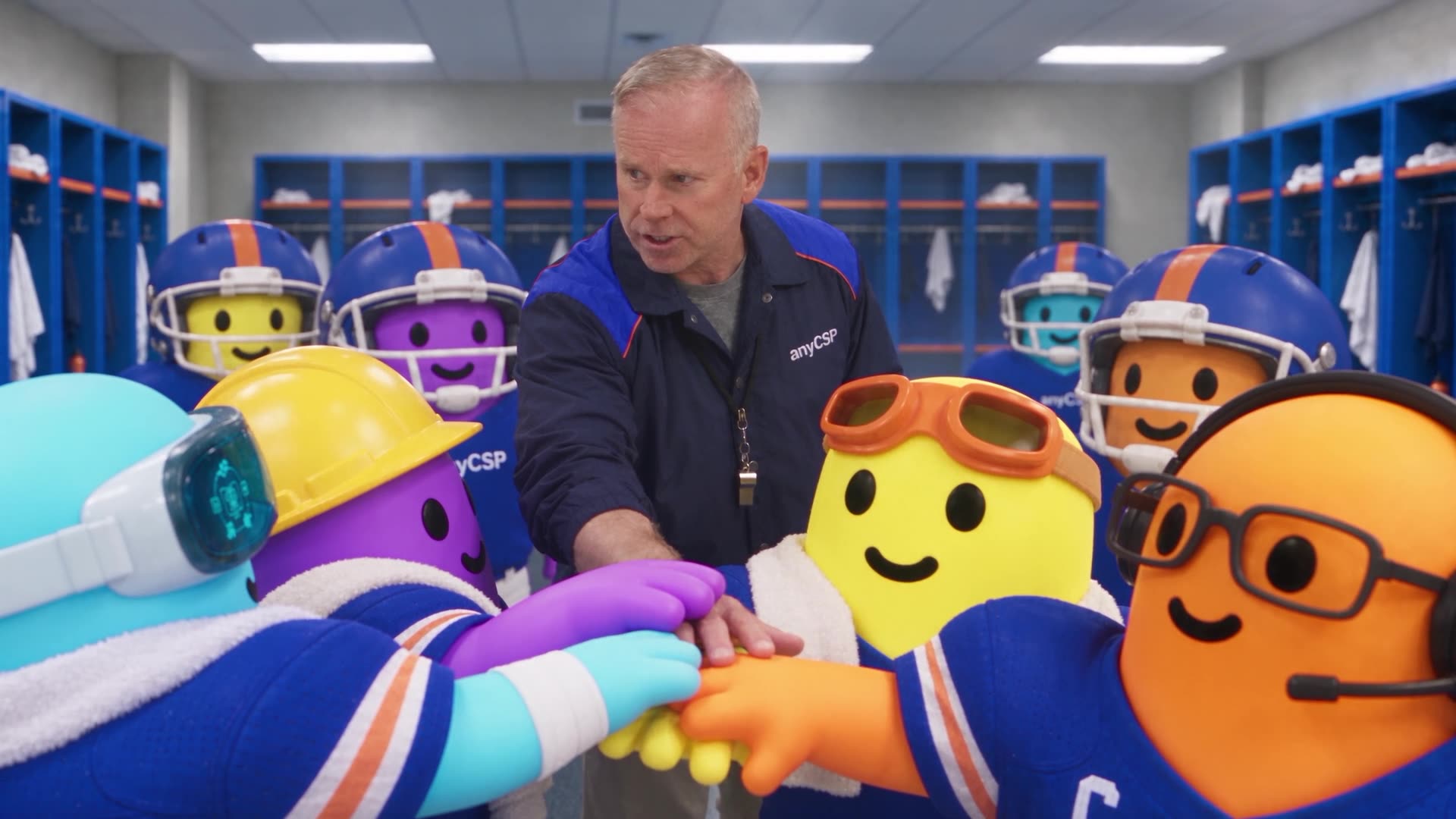 Gerry Dee and Agent AI football team