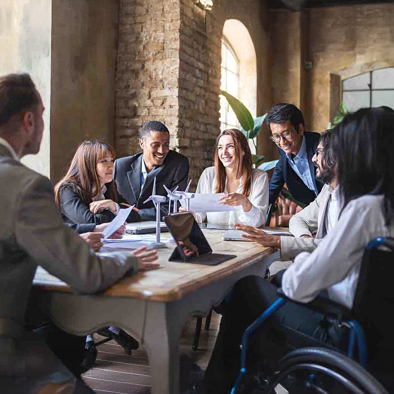 group of business people meeting in company board room discussing and making decisions