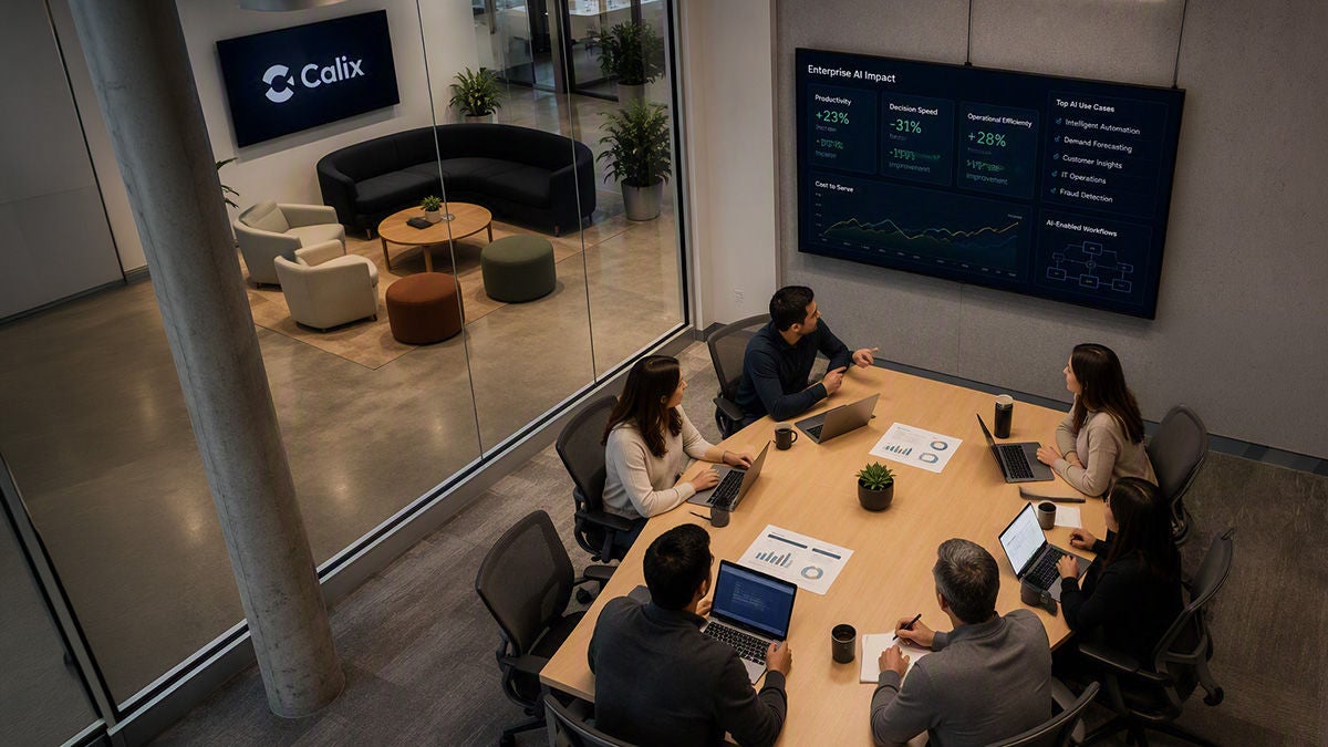 Executives meeting in Calix headquarters