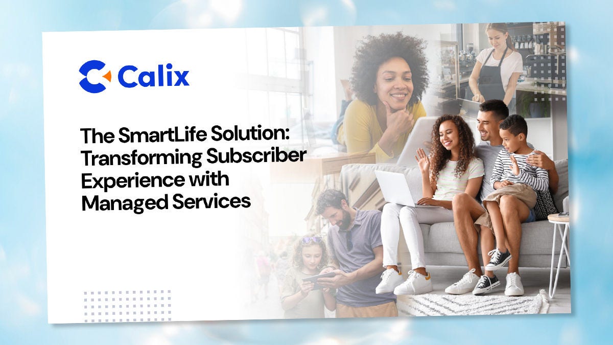 An eBook titled "The SmartLife Solution: Transforming Subscriber Experience with Managed Services"