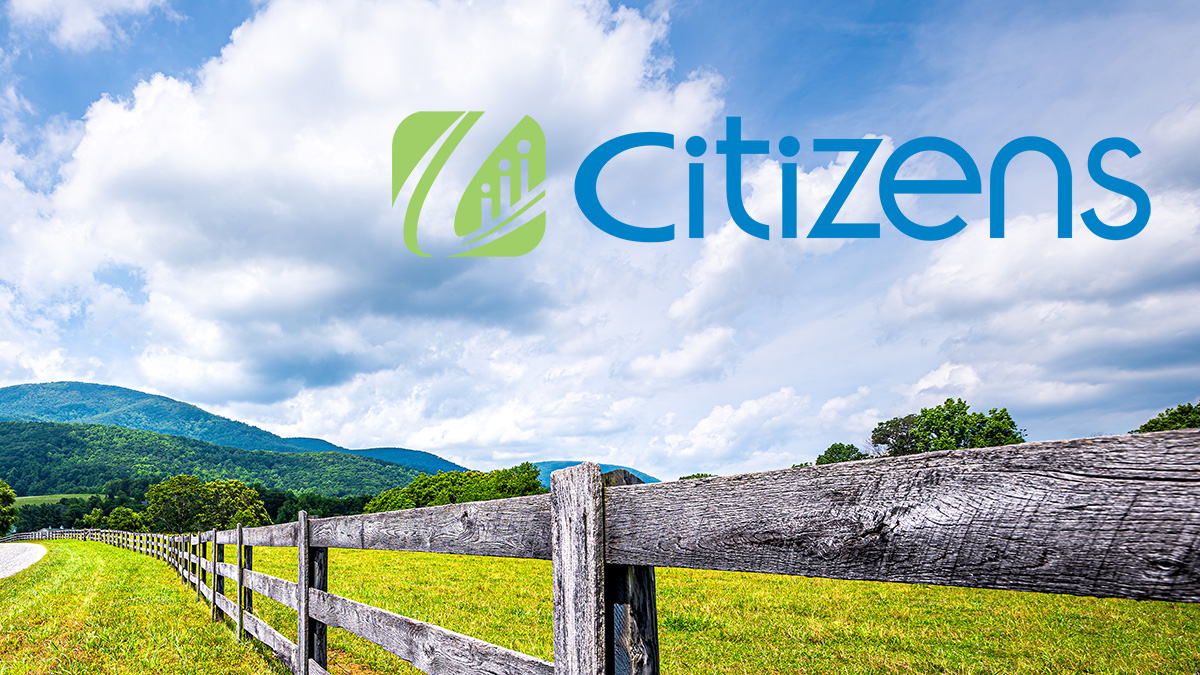 citizens logo over rural landscape